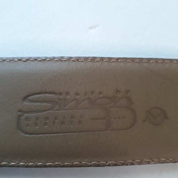 Belts by Simon Black Alligator Print Leather Belt M Glam Dressy Work - Picture 14 of 15